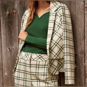 Pearl by Lela Rose Oversize Plaid Jacket L